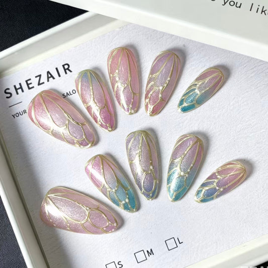 Fairy Butterfly Wing Press On Nails - In Box