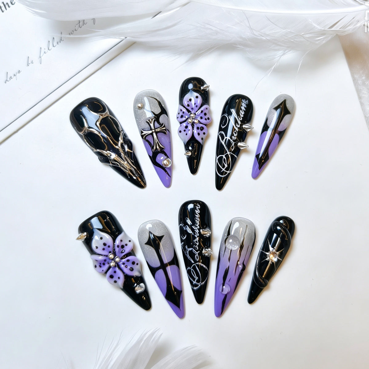 Matte vs Chrome, Stiletto vs Almond: Comparing Gothic Nail Design Styles