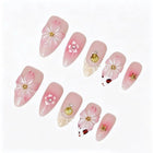 Pink Blossom Shell Press-On Nails