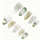 Gold Butterfly Botanical Press-On Nails