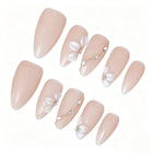 Blush Petal Chain Almond Press-On Nails