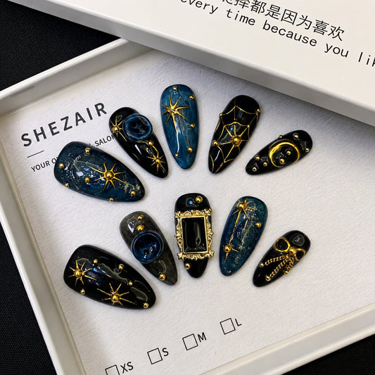 Celestial Starry Night Press On Nails - In Box