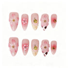 Pink Blossom Shell Press-On Nails