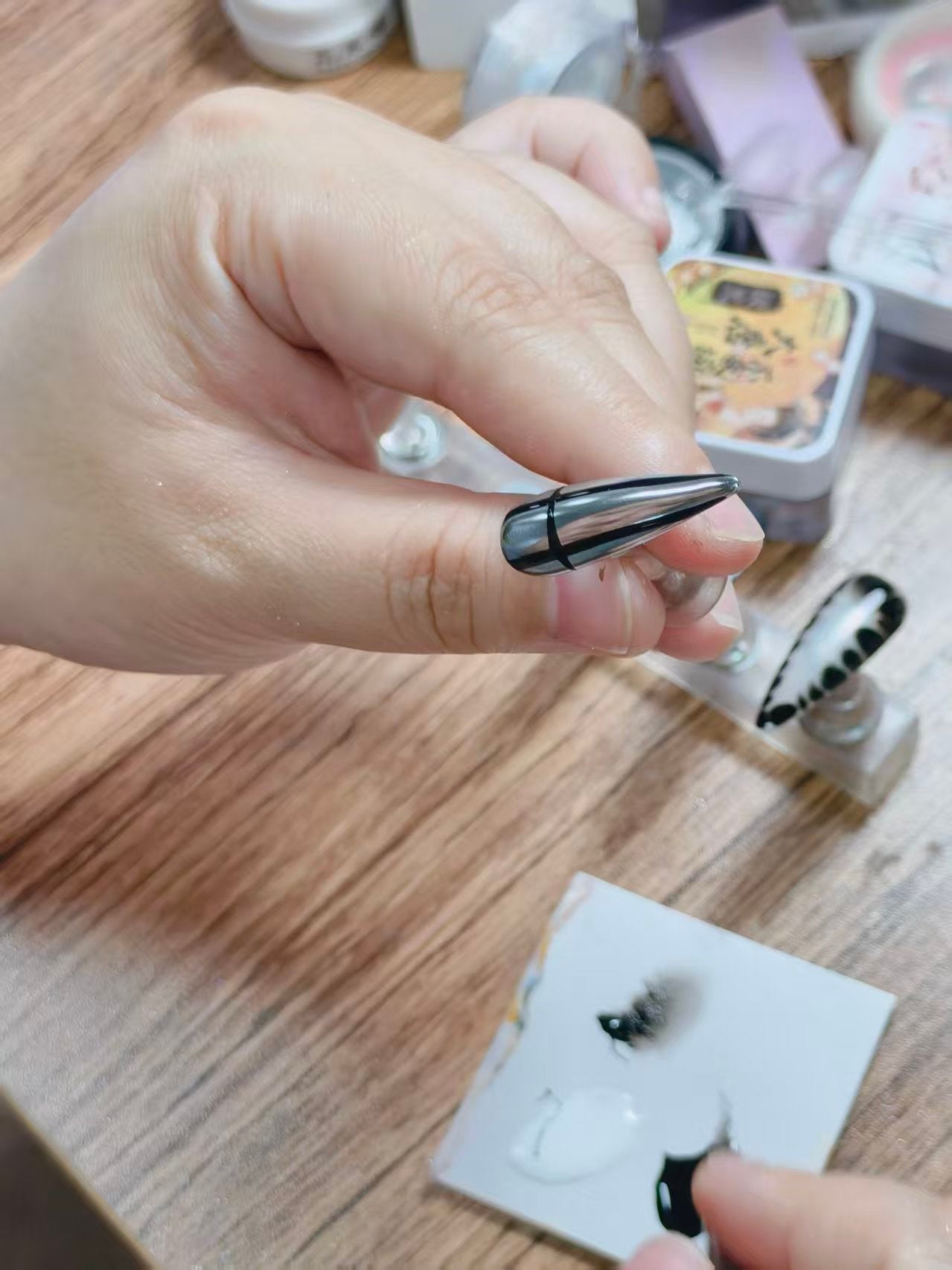 Shezair handcrafted press-on nails process