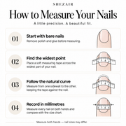 How to measure nail width along the natural curve in millimetres